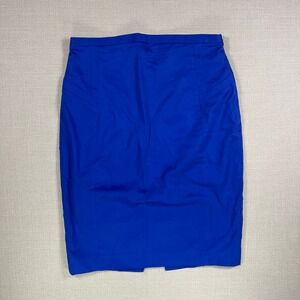 Express Design Studio Womens Cobalt Blue Cotton Blend Pencil Skirt Size 8 Y2K